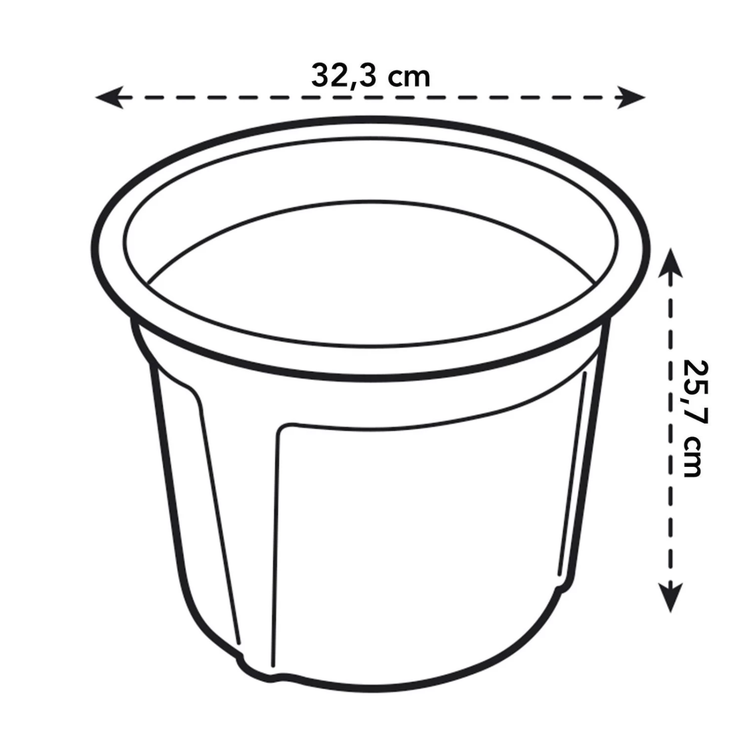 Elho Kartoffeltopf Green Basics Living Black, Ø 32,3 Cm, Höhe 25,7 Cm, Erdvol. 13 L 8 Elho Kartoffeltopf Green Basics Living Black, Ø 32,3 Cm, Höhe 25,7 Cm, Erdvol. 13 L – Bild 6