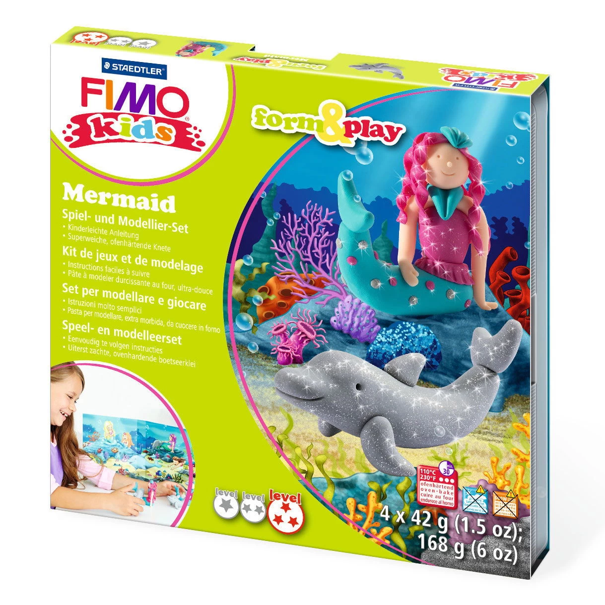 Spiel- Und Modellierset, Fimo Kids "Mermaid" 3 Spiel- Und Modellierset, Fimo Kids "Mermaid"