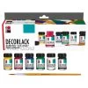 Decorlack Starterset, 1 Pinsel, 6x Decorlack Acryl á 15ml