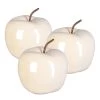 Dekoapfel PEARL, 3er-Set, Keramik, Creme, 12 X 9,5 Cm -Pflanzen Paradies Verkauf 2040213042 Keramik Deko Apfel PEARL EFCT creme 1 80226