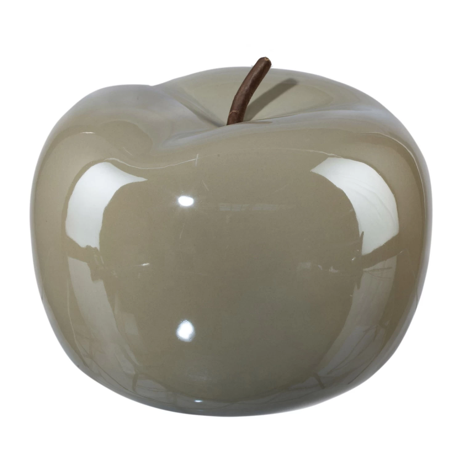 Dekoapfel PEARL, Keramik, Grau, 22 X 18 Cm 3 Dekoapfel PEARL, Keramik, Grau, 22 X 18 Cm