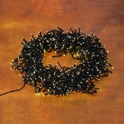 Kölle LED Lichterkette, Gruppenbeleuchtung Mit 288 Lichtern, Schwarz, 2,4 M, Warmweiß