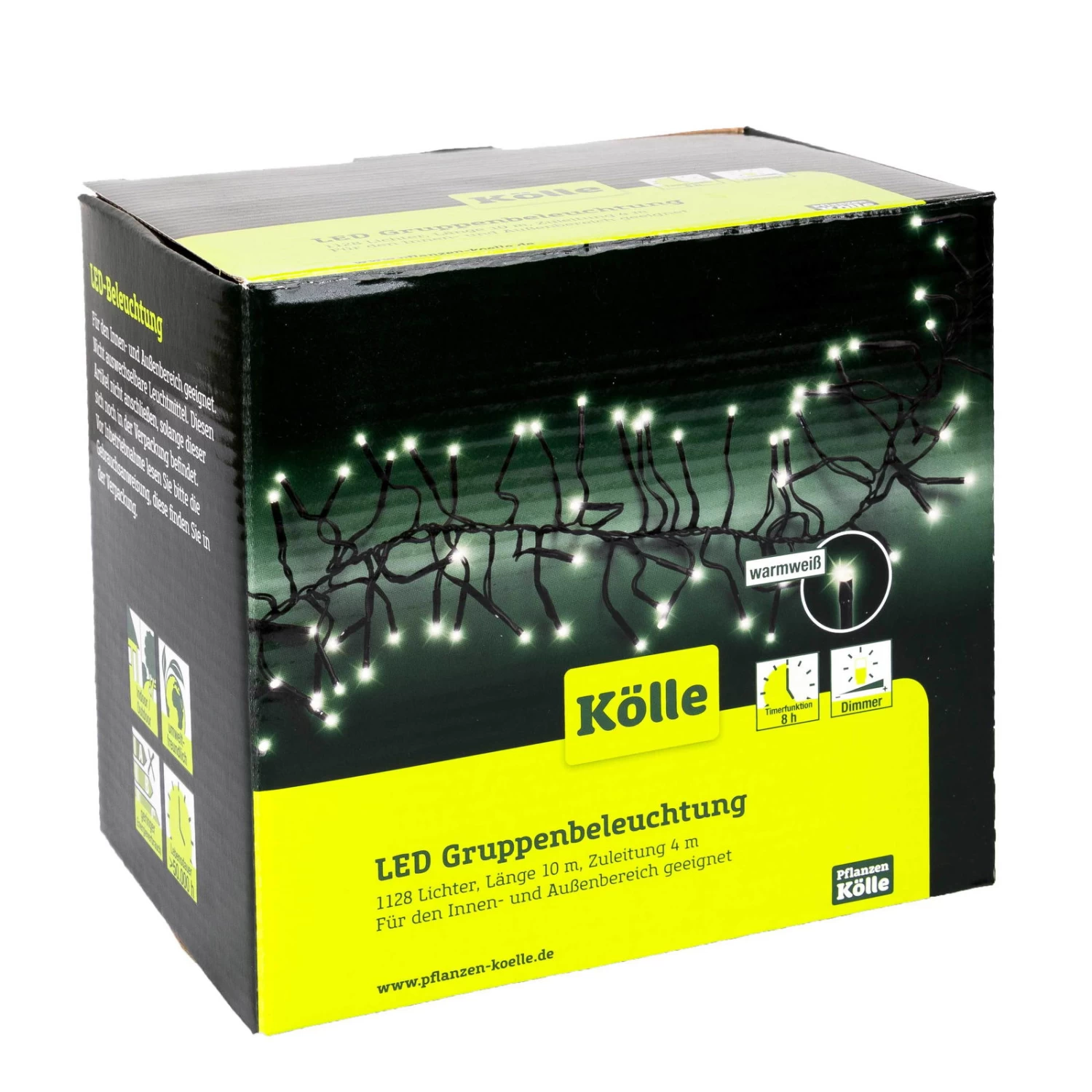 LED Lichterkette, Gruppenbeleuchtung, 1128 Lichtern, Warmweiß, 10Meter 4 LED Lichterkette, Gruppenbeleuchtung, 1128 Lichtern, Warmweiß, 10Meter – Bild 2