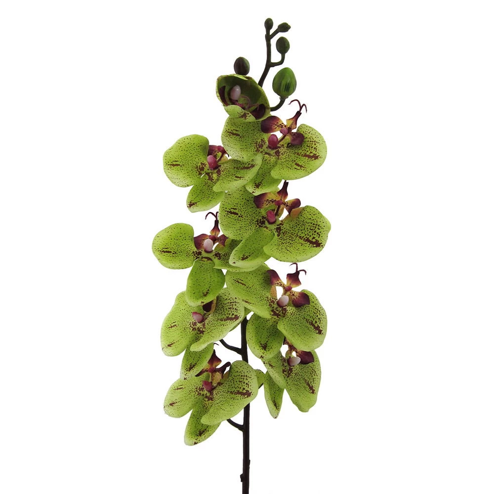 Kunstblume Orchideenzweig, Grün-rot, Ca. 98 Cm, 3 Stück 4 Kunstblume Orchideenzweig, Grün-rot, Ca. 98 Cm, 3 Stück – Bild 2