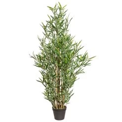 Künstlicher Bambus, Grün, Ca. 120 Cm, Kunststofftopf 16 X 13 Cm