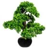 Künstliche Bonsai-Lärche, 11 Zweige, Grün, Ca. 60 Cm, Schwarzer Keramiktopf 20 X 12 Cm -Pflanzen Paradies Verkauf 2220102112 Bonsai Laerche x11 im Keramiktopf schwarz 75929