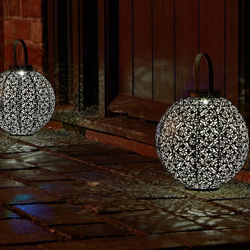 Solarlaterne Damast, Bronze, Ø 18 Cm 4 Solarlaterne Damast, Bronze, Ø 18 Cm – Bild 2