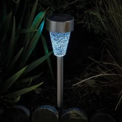 Mosaic Solarpfahlleuchte, Edelstahl / Glas, Silber / Bunt, 36 X 7,5 Cm, 6er Pack 9 Mosaic Solarpfahlleuchte, Edelstahl / Glas, Silber / Bunt, 36 X 7,5 Cm, 6er Pack -Pflanzen Paradies Verkauf 2950100372 Solarpfahlleuchte Mosaic Stimmung blau 61370