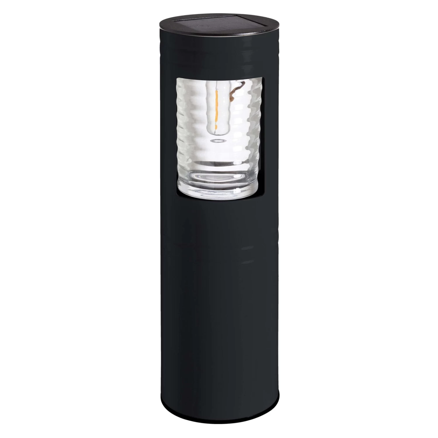 Solar-Poller „Vestal“ In Schwarz Aus Metall/Glas Mit 30 Lumen, Maße 46 X 10 Cm 4 Solar-Poller „Vestal“ In Schwarz Aus Metall/Glas Mit 30 Lumen, Maße 46 X 10 Cm – Bild 2