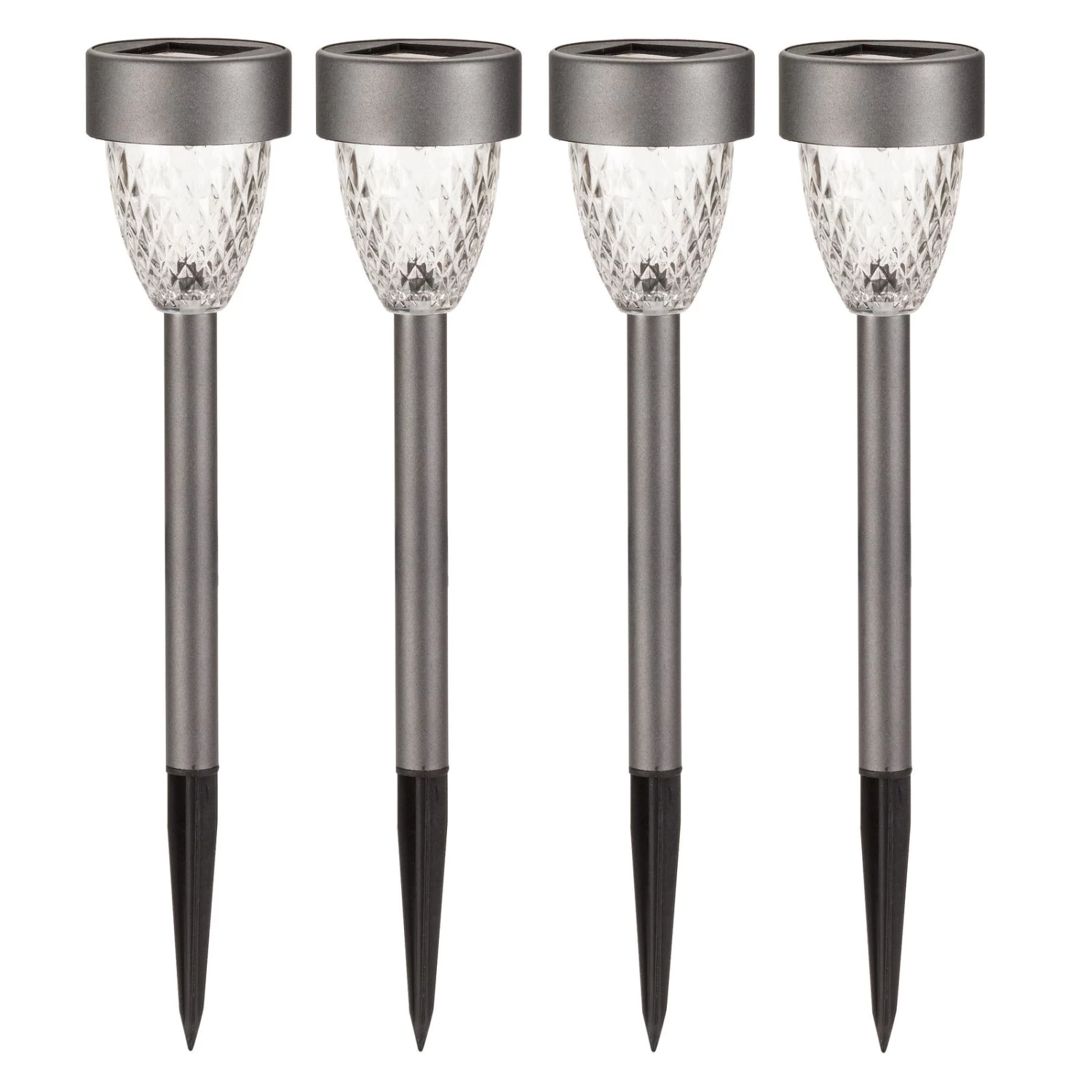 Gartenleuchte 'Cygnus', 4er-Set, Grau, Edelstahl 4 Gartenleuchte 'Cygnus', 4er-Set, Grau, Edelstahl – Bild 2