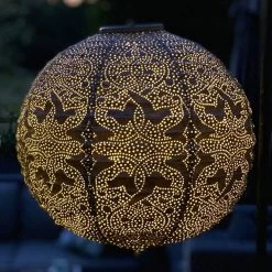 Solarlaterne 'Round 30', Taupe, Ø 30 X 29 Cm -Pflanzen Paradies Verkauf 2950100682 Round 30 Taupe 105796