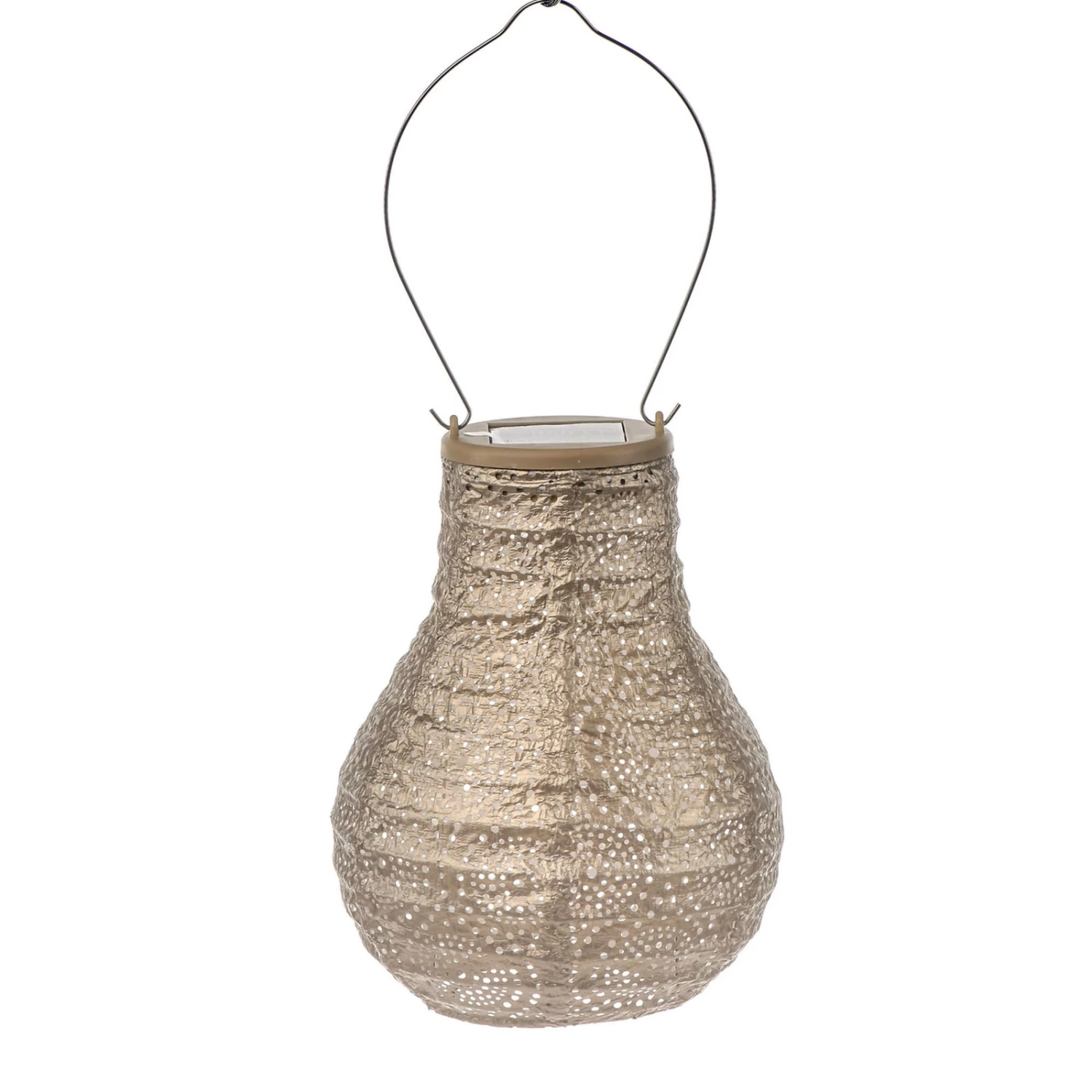 Solarlaterne 'Bulb 16 Occult', Gold, Ø 16 X 20 Cm 3 Solarlaterne 'Bulb 16 Occult', Gold, Ø 16 X 20 Cm