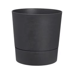 Elho Pflanzgefäß 'Greensense', Grau, Kunststoff, Ø29,5 X H29,1 Cm