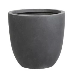 Kölle Pflanzgefäß Basic Eggli / Grafit, Frostsicher, Mit Ablaufloch