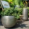 Pflanzgefäß 'Rowen', Silber, Ø 33 X H 25 Cm -Pflanzen Paradies Verkauf 3210801617 3210801618 Pflanzgefaess Rowen silber 114977