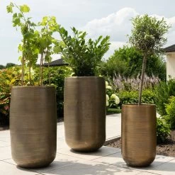 Pflanzgefäß 'Rowen', Gold, Ø 31 X H 55 Cm -Pflanzen Paradies Verkauf 3210801630 3210801631 3210801632 3210801633 Pflanzgefaess Rowen gold 8 115020 1