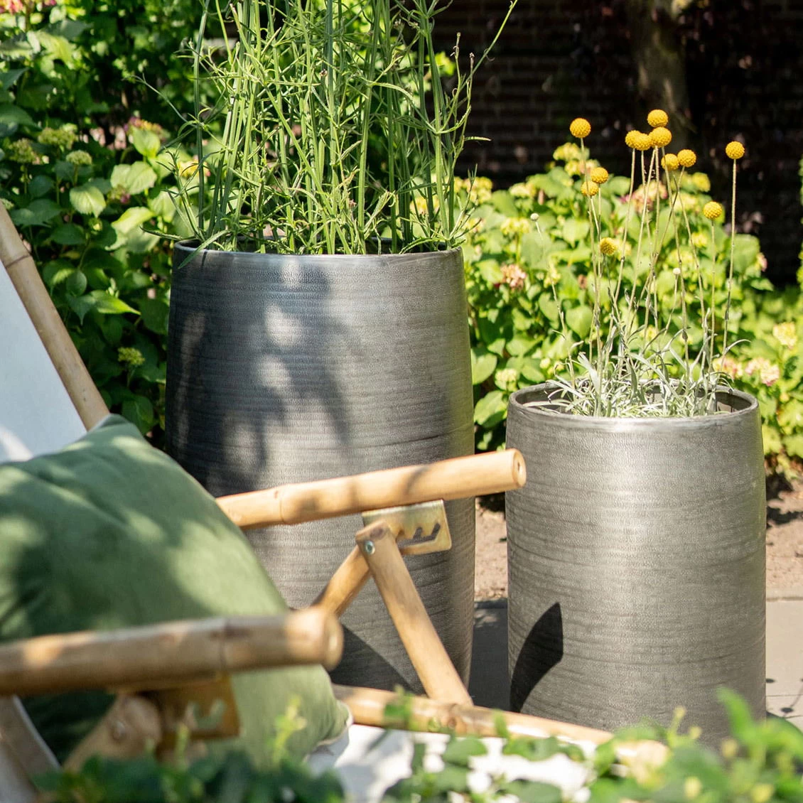 Pflanzgefäß 'Rowen', Silber, Ø 31 X H 55 Cm 7 Pflanzgefäß 'Rowen', Silber, Ø 31 X H 55 Cm – Bild 5