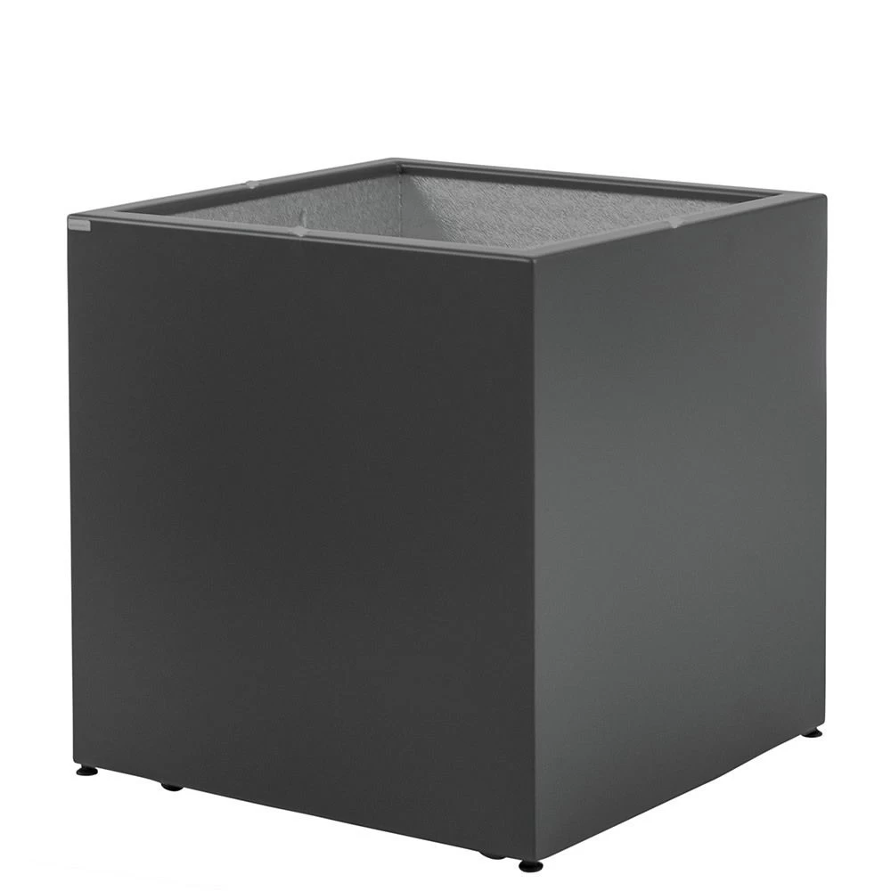 Gartensilber Pflanztrog Kubus Mit Rollen, Anthrazit 3 Gartensilber Pflanztrog Kubus Mit Rollen, Anthrazit