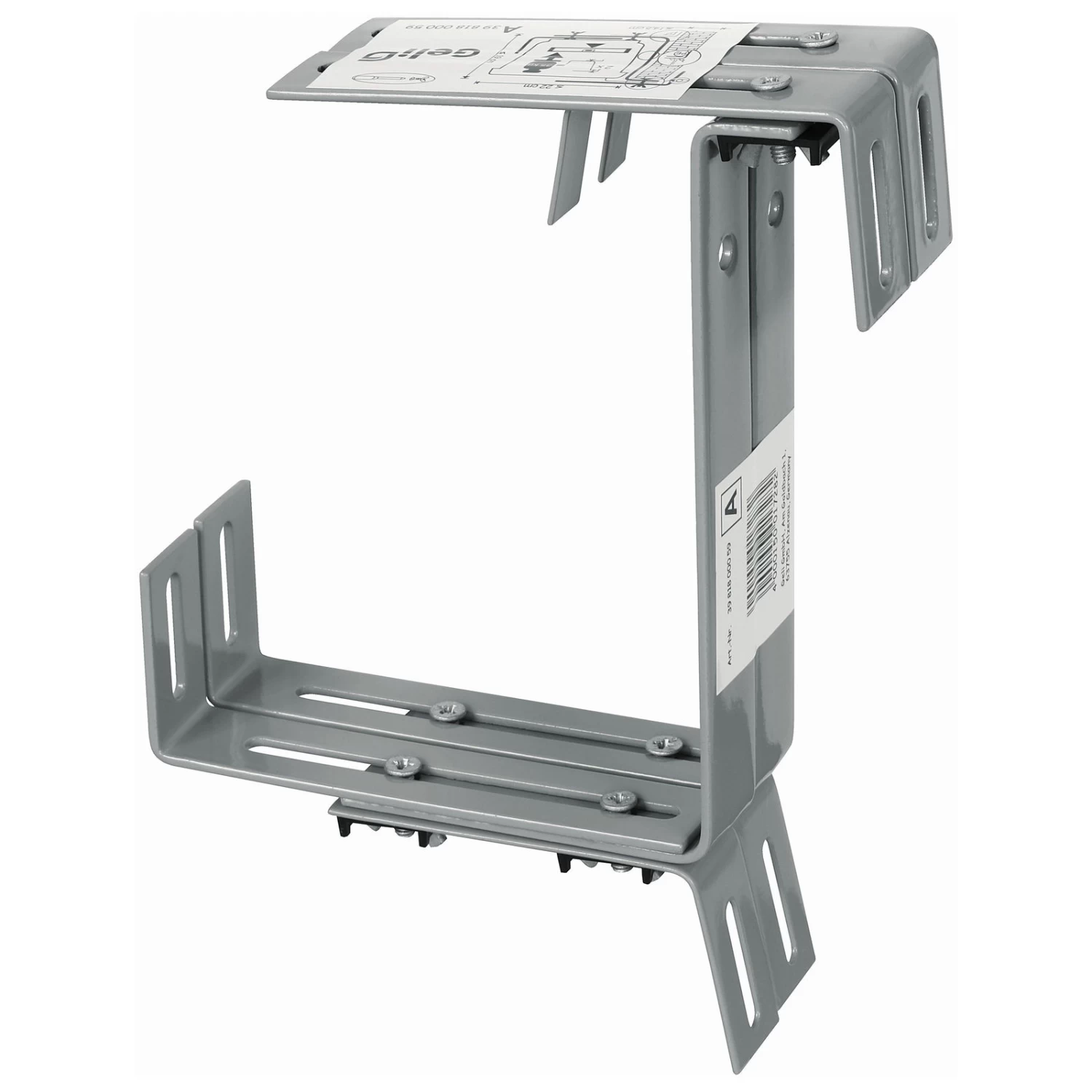 Blumenkastenhalter Aus Bandeisen, Grau 3 Blumenkastenhalter Aus Bandeisen, Grau