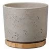 Übertopf Paros Deluxe, Keramik & Holz, Hellgrau, 19 Cm -Pflanzen Paradies Verkauf 3315201138 3315201139 3315201140 3315201141 uebertopf Paros Deluxe hellgrauHolz 86717 1