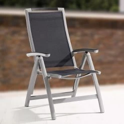 Sieger Exklusiv Klappsessel Trento Graphit, Bezug Grau -Pflanzen Paradies Verkauf 3910302206 Klappsessel Trento graphit Bezug grau 02 39753