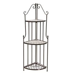 Siena Garden Eckregal, Como, Matt Schwarz, Ca. 141,5 X 36 X 36 Cm