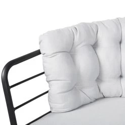 4-teilige Lounge-Gruppe 'Bella', Schwarz, Inklusive Auflagen 14 4-teilige Lounge-Gruppe 'Bella', Schwarz, Inklusive Auflagen -Pflanzen Paradies Verkauf 3910302533 Alu Loungergruppe Bella 4tlg schwarz inkl Kissen hellgrau11 74489