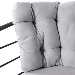 4-teilige Lounge-Gruppe 'Bella', Schwarz, Inklusive Auflagen 17 4-teilige Lounge-Gruppe 'Bella', Schwarz, Inklusive Auflagen -Pflanzen Paradies Verkauf 3910302533 Alu Loungergruppe Bella 4tlg schwarz inkl Kissen hellgrau8 74492