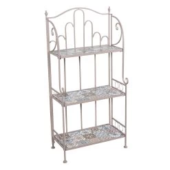 Mosaik-Wandregal 'Toulouse', Braungrau, Stahl, Naturstein, Ca. 30,5 X 57 X 118 Cm -Pflanzen Paradies Verkauf 3910302586 Mosaik Wandregal Toulouse braungrau 2 88909