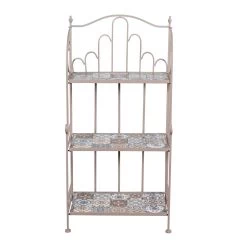 Mosaik-Wandregal 'Toulouse', Braungrau, Stahl, Naturstein, Ca. 30,5 X 57 X 118 Cm -Pflanzen Paradies Verkauf 3910302586 Mosaik Wandregal Toulouse braungrau 5 88912