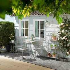 Mosaik-Wandregal 'Toulouse', Braungrau, Stahl, Naturstein, Ca. 30,5 X 57 X 118 Cm