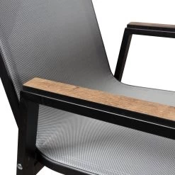 Stapelsessel, Schwarz, Grau, Ca. 86 X 66 X 56 Cm -Pflanzen Paradies Verkauf 3910302657 Alu Sessel schwarz Textilen grau 4 102336