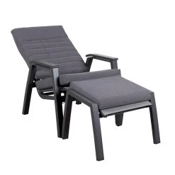 Loungesessel 'Paris', Grau/schwarz -Pflanzen Paradies Verkauf 3910302694 Loungesessel Paris inkl Auflage 10 118553