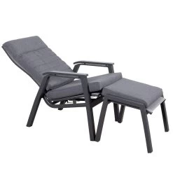 Loungesessel 'Paris', Grau/schwarz -Pflanzen Paradies Verkauf 3910302694 Loungesessel Paris inkl Auflage 11 118552