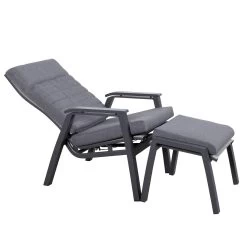 Loungesessel 'Paris', Grau/schwarz -Pflanzen Paradies Verkauf 3910302694 Loungesessel Paris inkl Auflage 12 118551