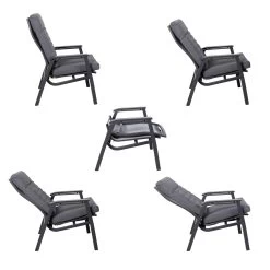 Loungesessel 'Paris', Grau/schwarz -Pflanzen Paradies Verkauf 3910302694 Loungesessel Paris inkl Auflage 25 118548