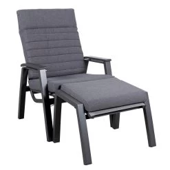 Loungesessel 'Paris', Grau/schwarz -Pflanzen Paradies Verkauf 3910302694 Loungesessel Paris inkl Auflage 9 118554