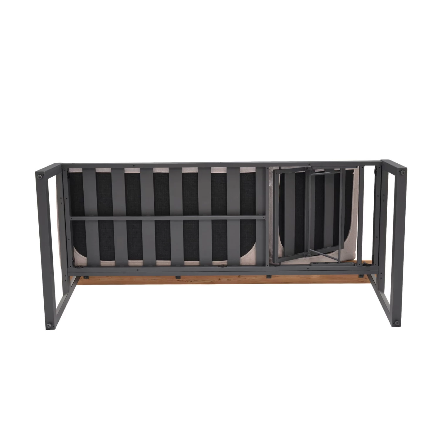 Dining-Bank 'Jimmy', 3-Sitzer, Grau, Ca. 191 X 89 X 75 Cm 5 Dining-Bank 'Jimmy', 3-Sitzer, Grau, Ca. 191 X 89 X 75 Cm – Bild 3