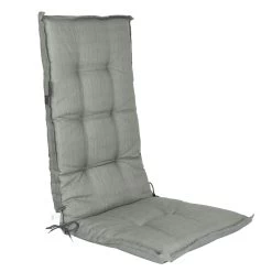 Madison Hochlehnerauflage Basic Grey, Grau,, Ca. 123 X 50 X 8 Cm