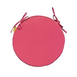 Stuhlauflage 'Frambuesa', Erdbeerfarben, Ca. Ø 39 X 3,5 Cm