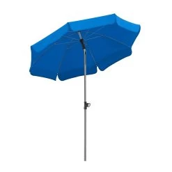 Sonnenschirm 'Locarno', Ø Ca. 150 Cm -Pflanzen Paradies Verkauf 3910503111 Sonnenschirm Locarno royalblau 6 90225