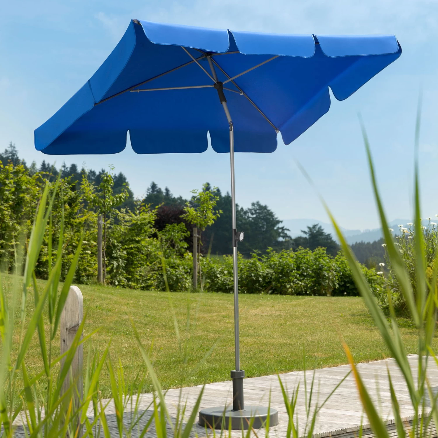 Mittelstockschirm 'Locarno', Ca. 180 X 120 Cm 3 Mittelstockschirm 'Locarno', Ca. 180 X 120 Cm