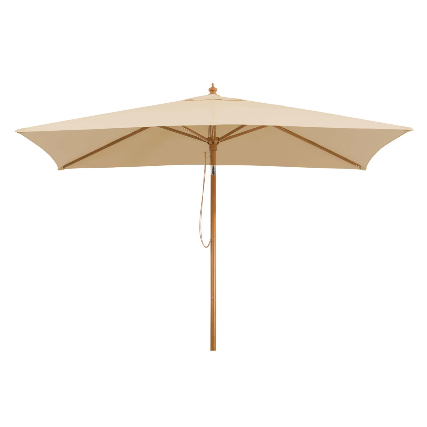 Mittelstockschirm 'Malaga', Ca. 300 X 200 Cm, Natur 4 Mittelstockschirm 'Malaga', Ca. 300 X 200 Cm, Natur – Bild 2