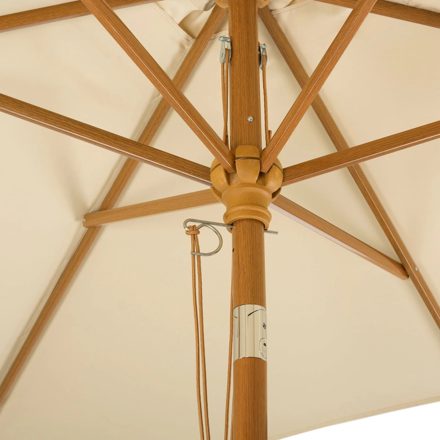 Mittelstockschirm 'Malaga', Ca. 300 X 200 Cm, Natur 8 Mittelstockschirm 'Malaga', Ca. 300 X 200 Cm, Natur – Bild 6