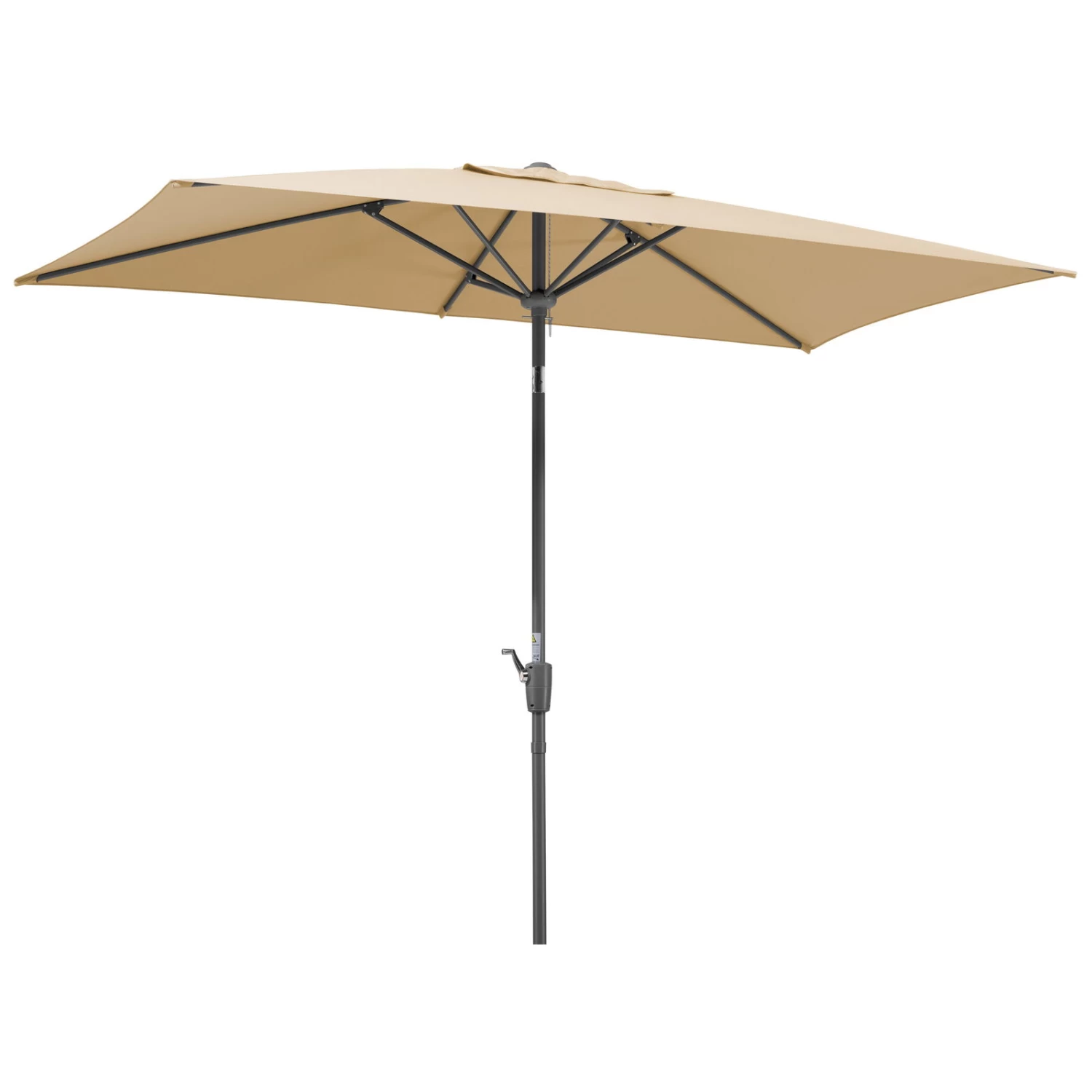 Mittelstockschirm 'Tunis', Ca. 270 X 150 Cm, Natur 4 Mittelstockschirm 'Tunis', Ca. 270 X 150 Cm, Natur – Bild 2