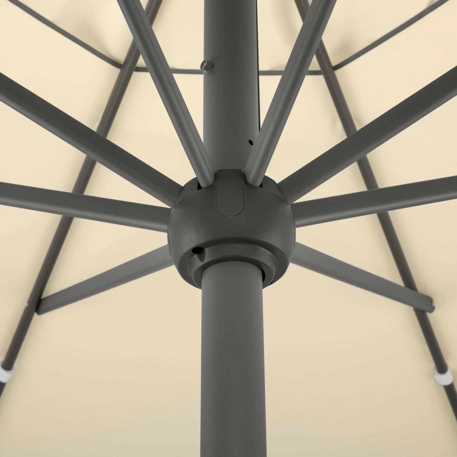 Sonnenschirm 'Adria', Ø 350 Cm, Natur 6 Sonnenschirm 'Adria', Ø 350 Cm, Natur – Bild 4