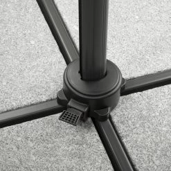 Schneider Sonnenschirm 'Rhodos Blacklight', Mit LEDs, Anthrazit, Ø 300 Cm -Pflanzen Paradies Verkauf 3910503203 Sonnenschirm Rhodos Blacklight anthrazit 12 91562