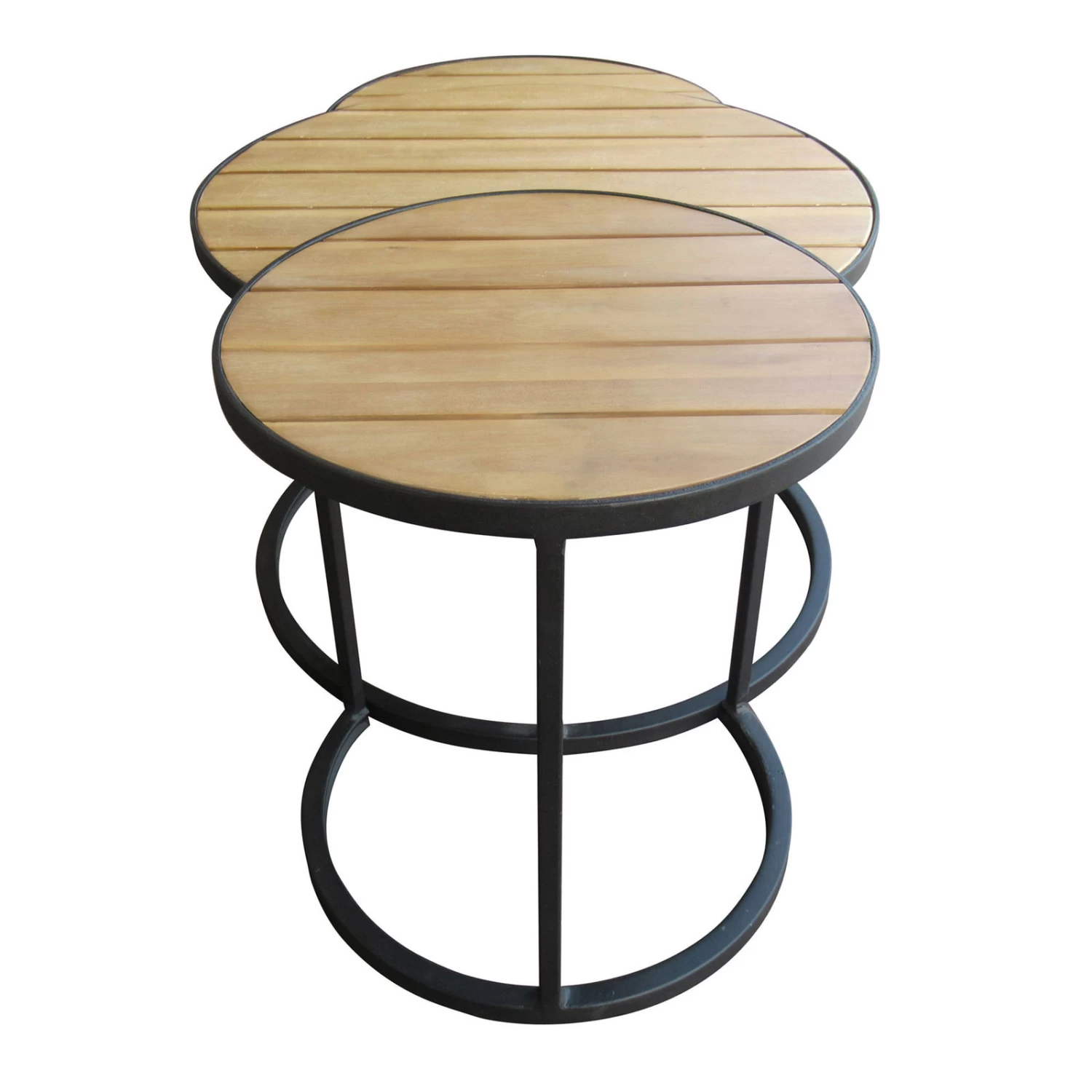 Beistelltisch 'Nestling', Schwarz, Natur 4 Beistelltisch 'Nestling', Schwarz, Natur – Bild 2