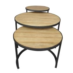 Beistelltisch 'Nestling', Schwarz, Natur 9 Beistelltisch 'Nestling', Schwarz, Natur -Pflanzen Paradies Verkauf 3910801532 Beistelltisch Nestling 3er Set Stahlgestell Belattung FSC Akazie 4 102344