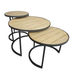 Beistelltisch 'Nestling', Schwarz, Natur 10 Beistelltisch 'Nestling', Schwarz, Natur -Pflanzen Paradies Verkauf 3910801532 Beistelltisch Nestling 3er Set Stahlgestell Belattung FSC Akazie 5 102345